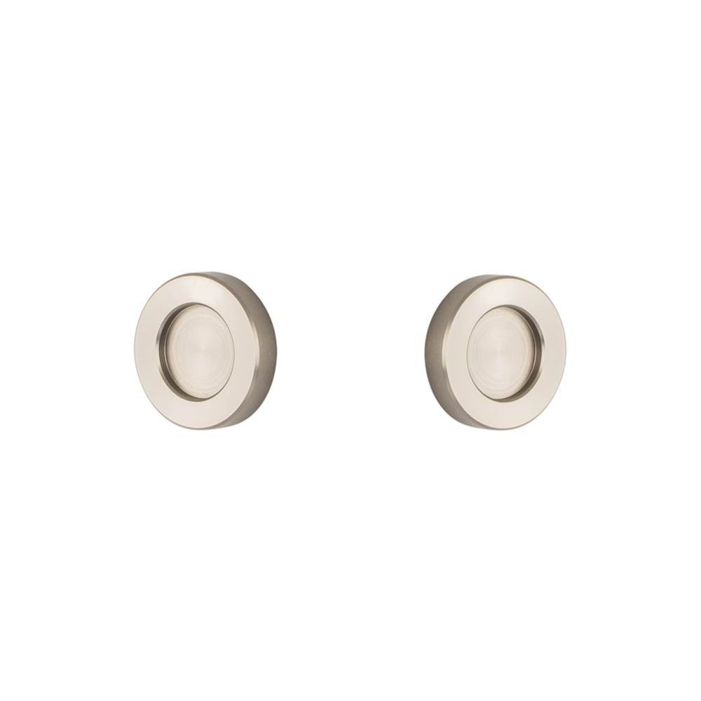 Sure-Loc Hardware BARN-FP2 15 Round Finger Pull For Barn Door Double Sided in Satin Nickel